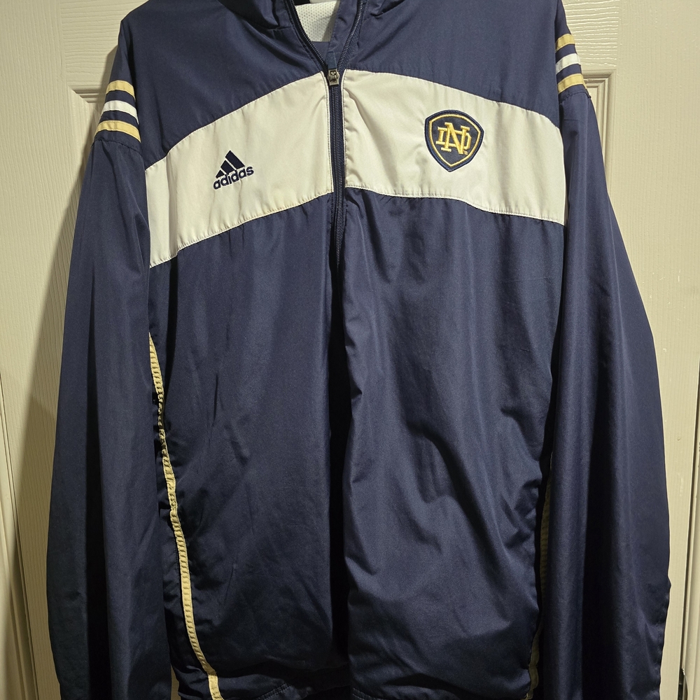 Retro Adidas 2000s Notre Dame Tracksuit Jacket and Pants